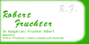 robert fruchter business card